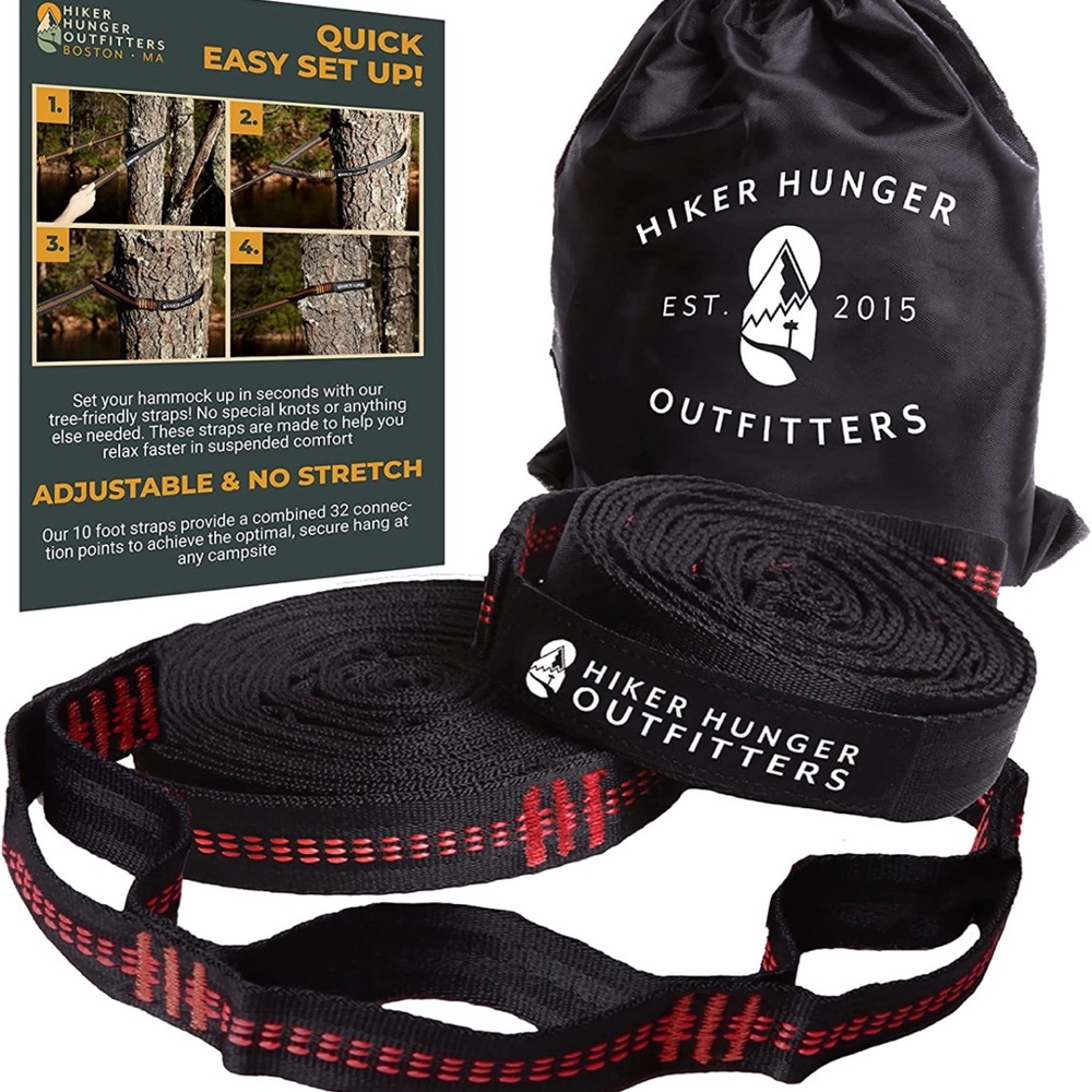 Hiker Outfitters Portable Hammock Straps for Trees - XL Hanging Kit 20ft